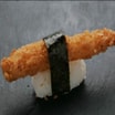 N11. Crispy Ebi m. chilimayo, teriyaki, Tobiko, og purløg (2 stk.)